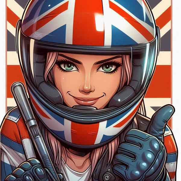 female motorcyclist