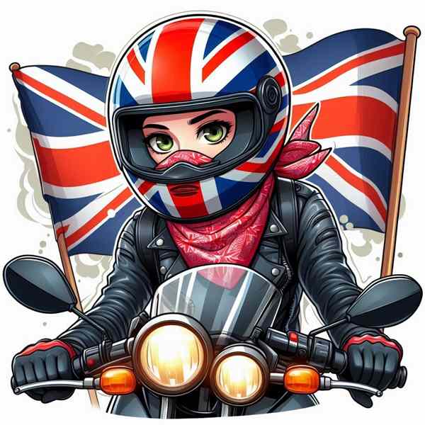 female motorcyclist