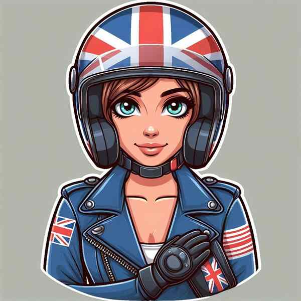 female motorcyclist