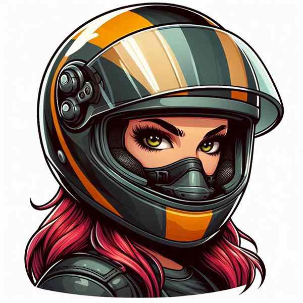 female motorcyclist