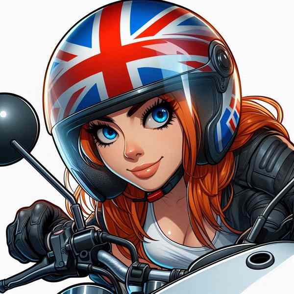 female motorcyclist