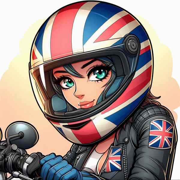 female motorcyclist
