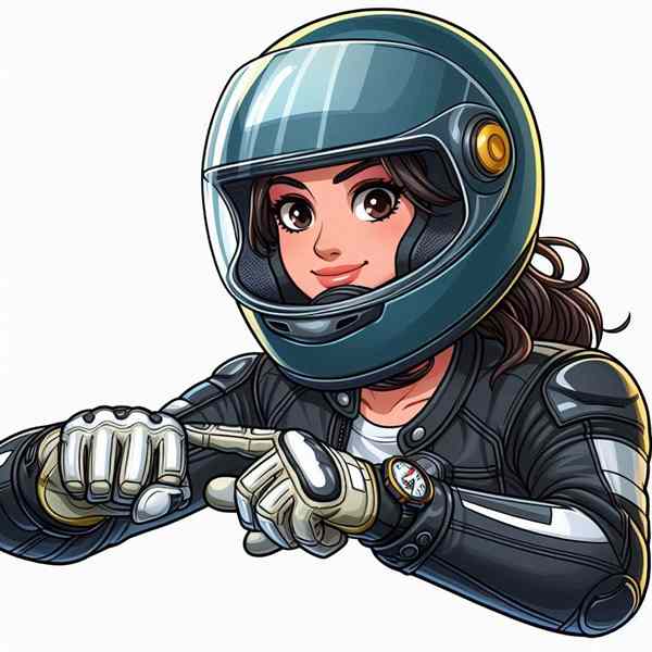female motorcyclist