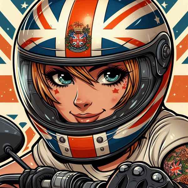 female motorcyclist