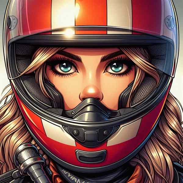 female motorcyclist