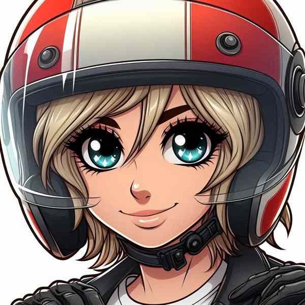 female motorcyclist