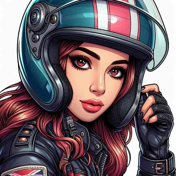 female motorcyclist