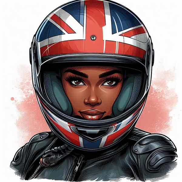 female motorcyclist