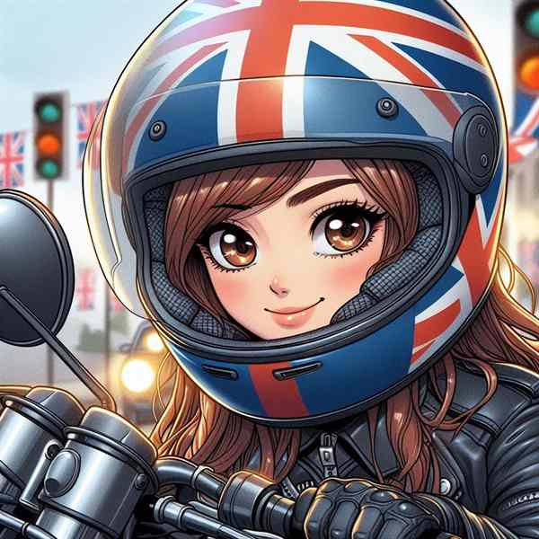 female motorcyclist