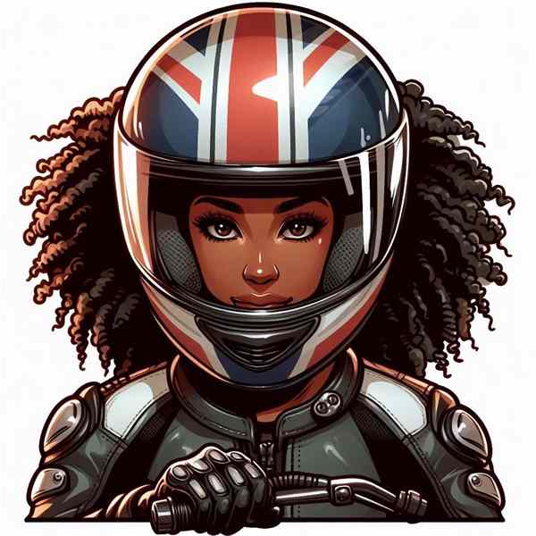 female motorcyclist