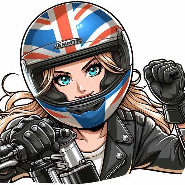 female motorcyclist