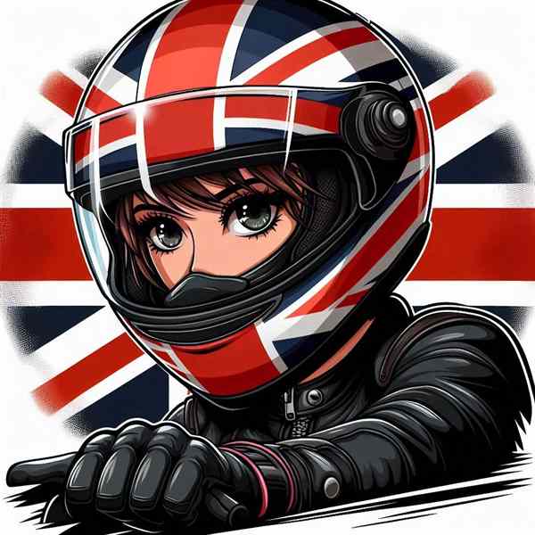 female motorcyclist